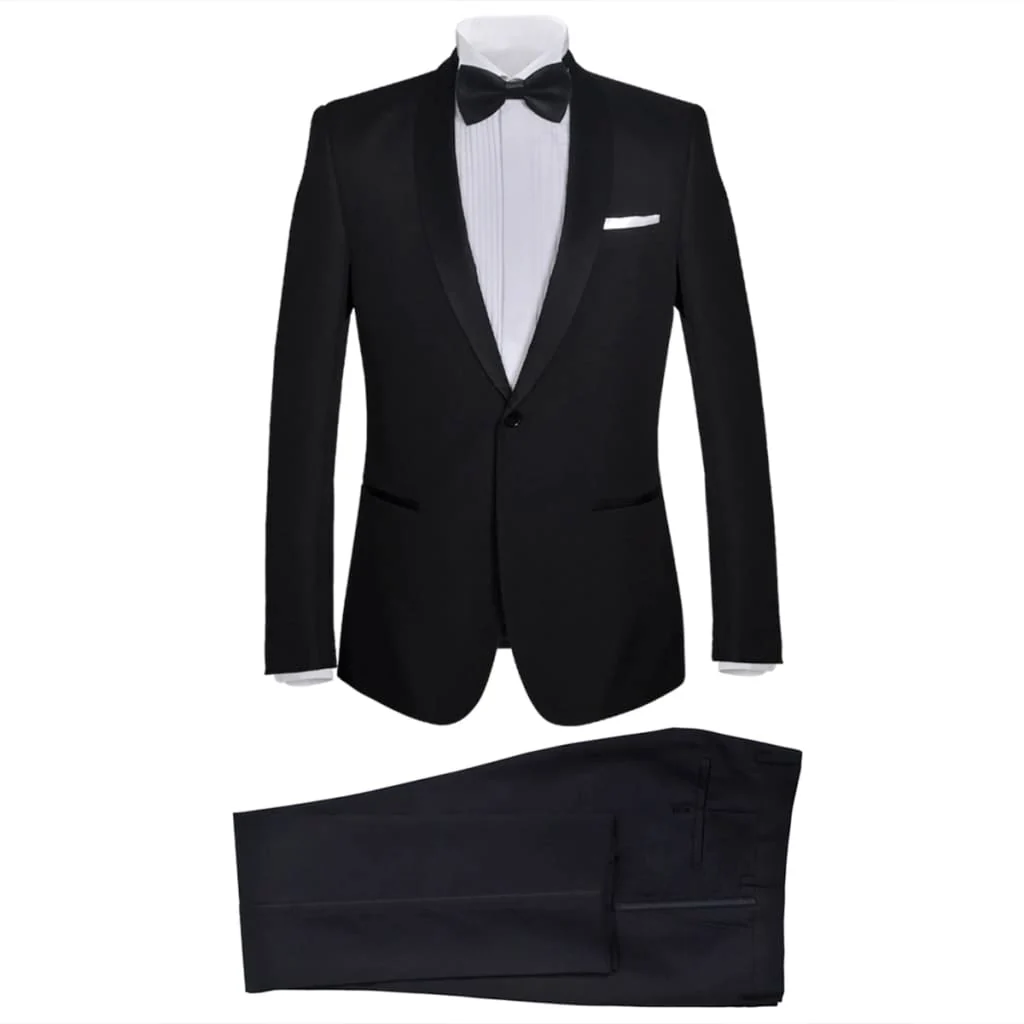 Berkfield Men's Two Piece Black Tie Dinner Suit/Smoking Tuxedo Size 46 Black