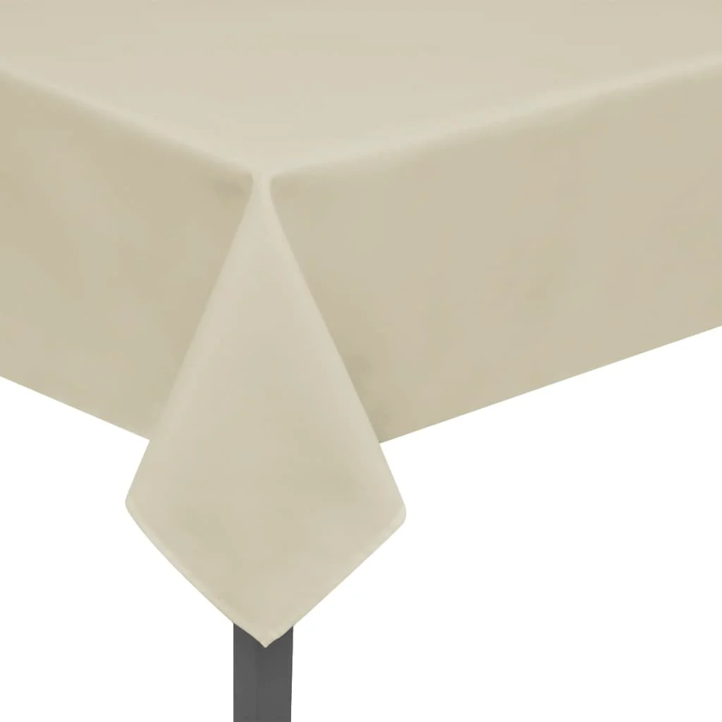 Berkfield Tablecloths 5 pcs Cream 190x130 cm