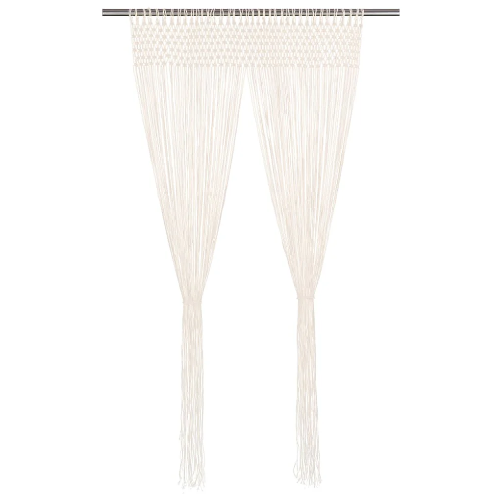 Berkfield Macrame Curtain 140x240 cm Cotton