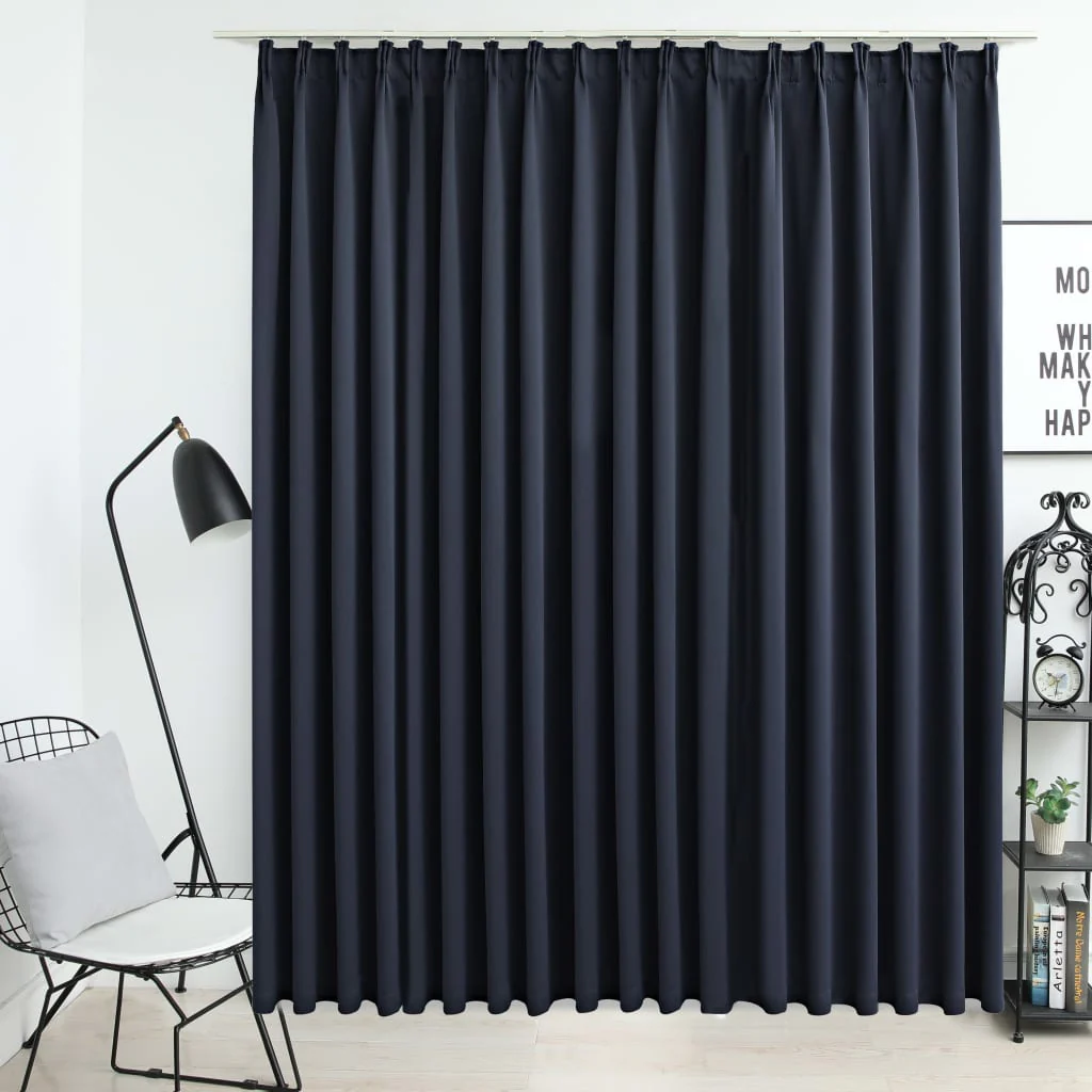 Berkfield Blackout Curtain with Hooks Anthracite 290x245 cm