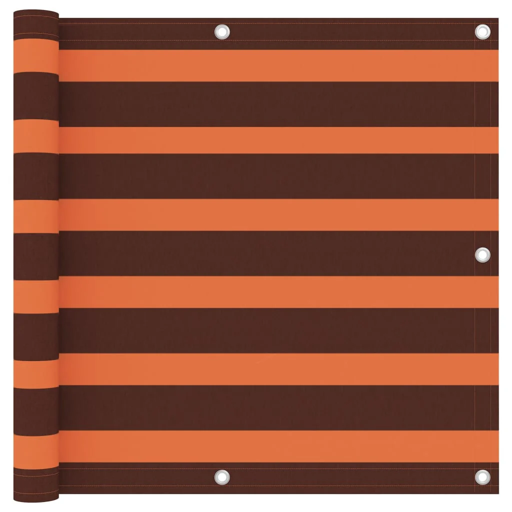 Berkfield Balcony Screen Orange and Brown 90x400 cm Oxford Fabric
