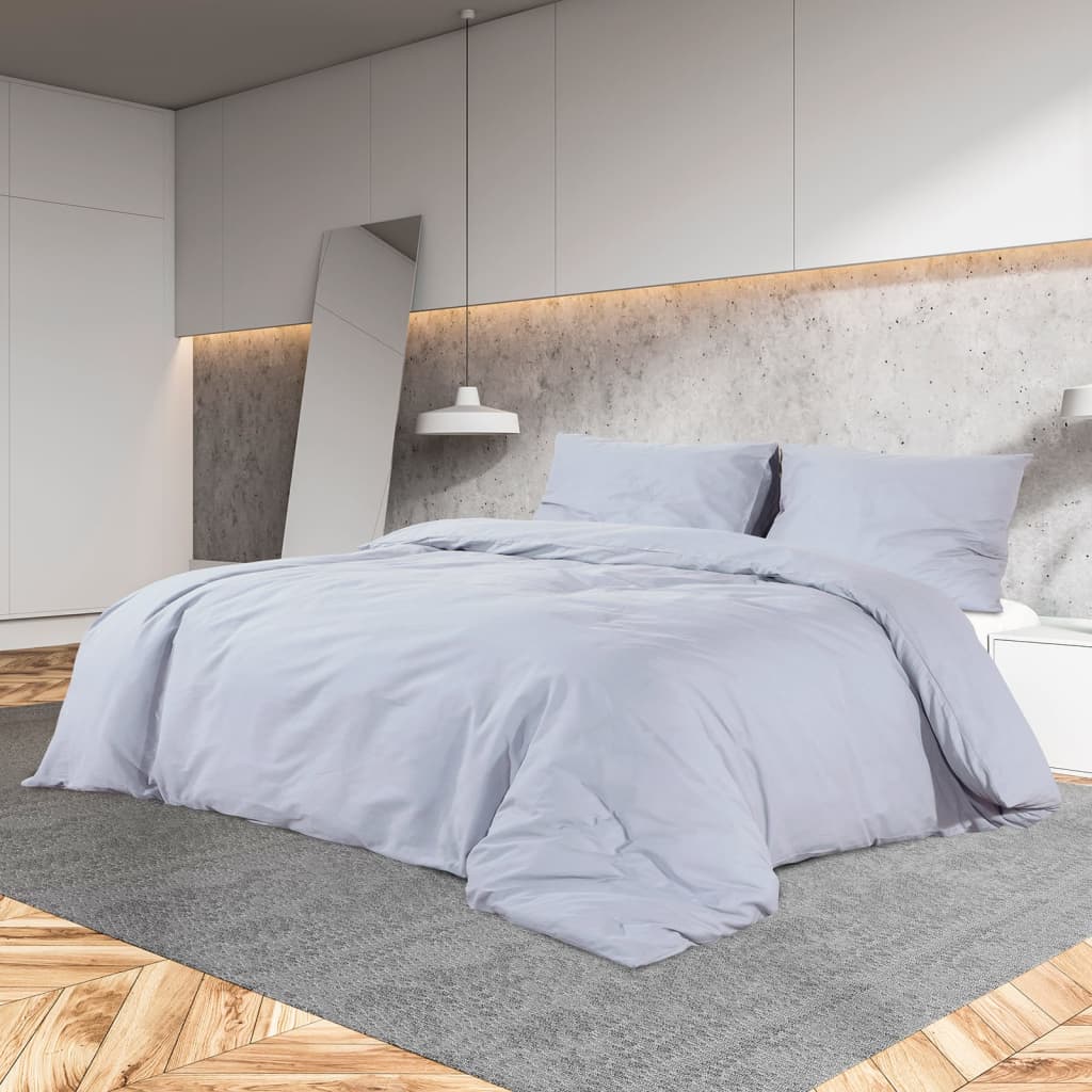 Berkfield Duvet Cover Set Grey 140x200 cm Cotton