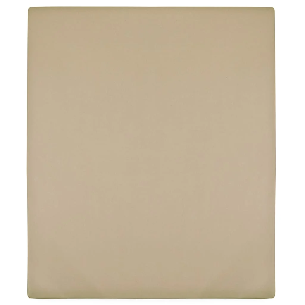 Berkfield Jersey Fitted Sheet Taupe 180x200 cm Cotton