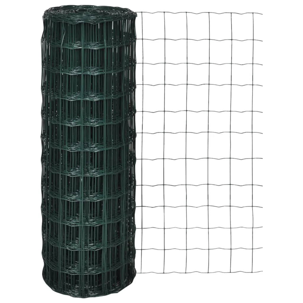 Berkfield Euro Fence Steel 10x0.8 m Green