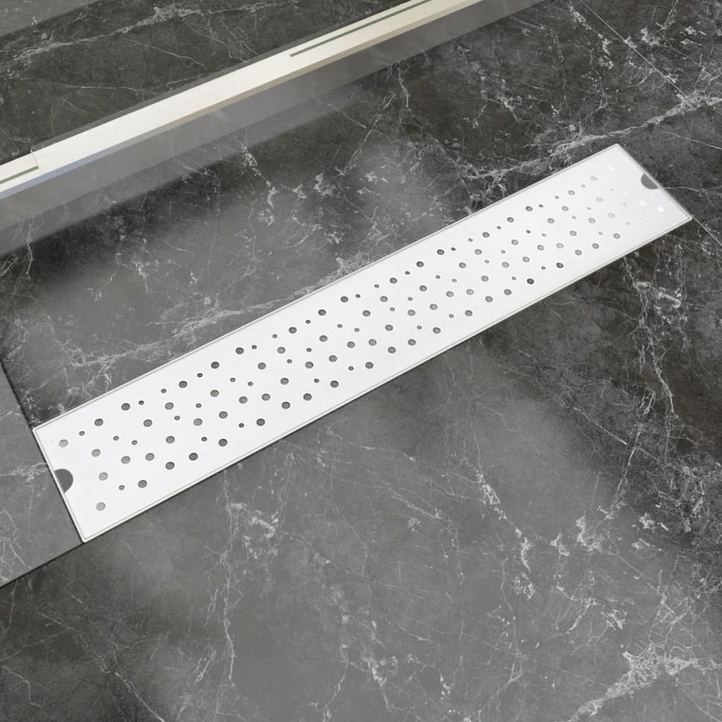 Berkfield Linear Shower Drain Bubble 630x140 mm Stainless Steel