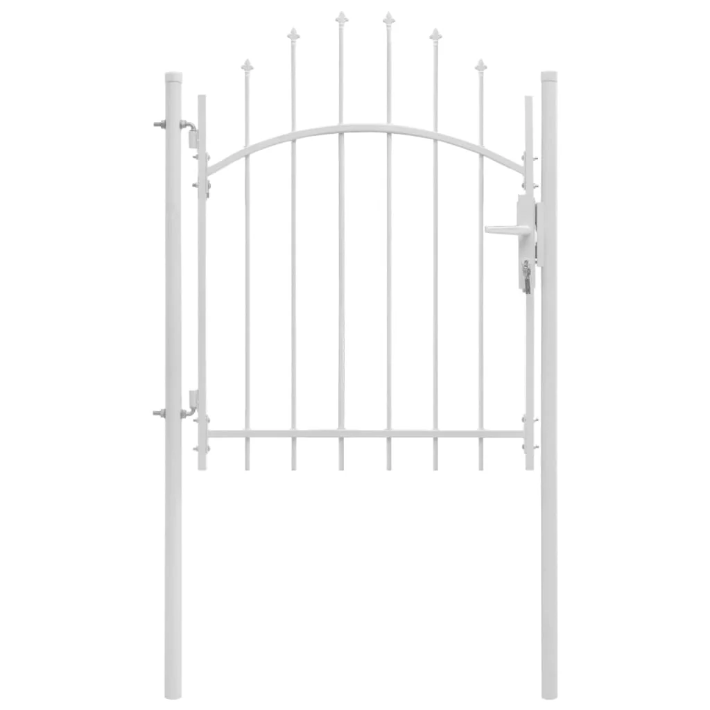 Berkfield Garden Gate Steel 1x1.75 m White