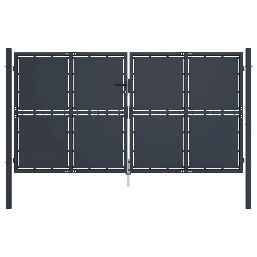 Berkfield Garden Gate Steel 300x200 cm Anthracite