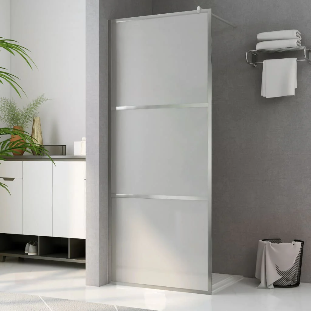 Berkfield Walk-in Shower Wall with Whole Frosted ESG Glass 100x195 cm
