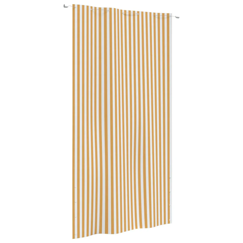 Berkfield Balcony Screen Yellow and White 140x240 cm Oxford Fabric