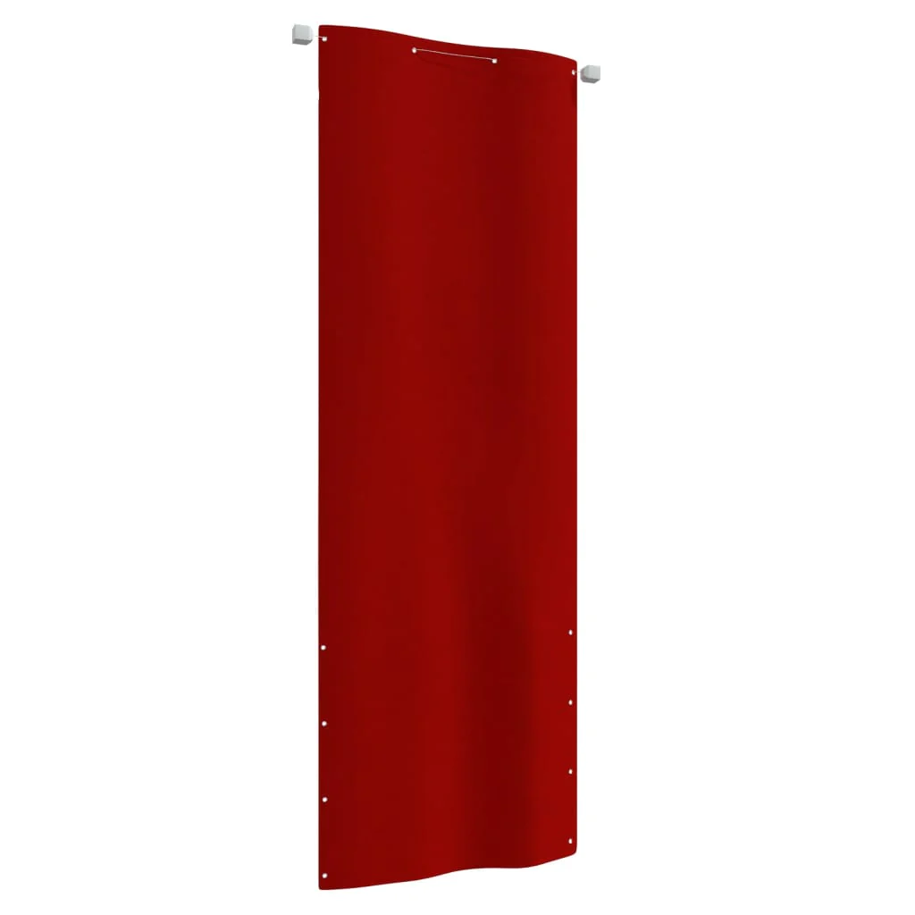 Berkfield Balcony Screen Red 80x240 cm Oxford Fabric