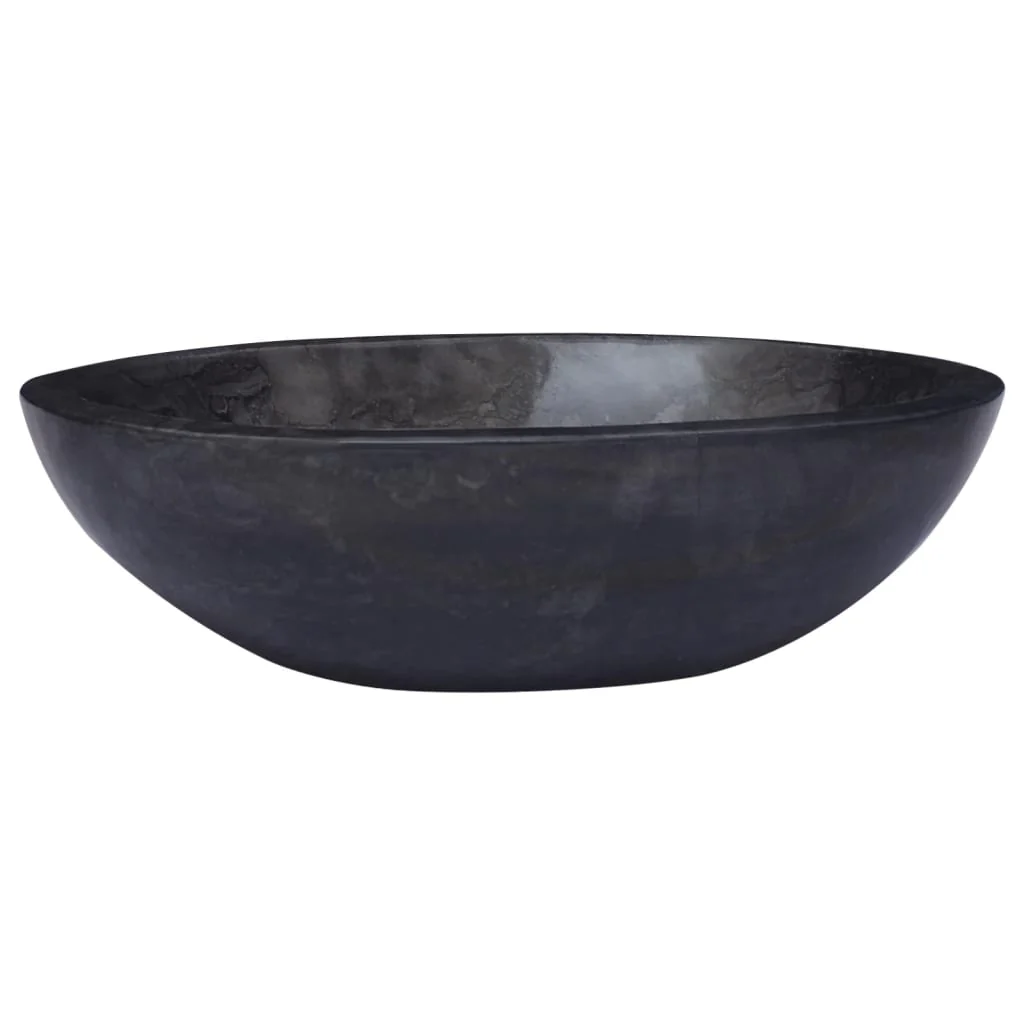 Berkfield Sink Black 53x40x15 cm Marble