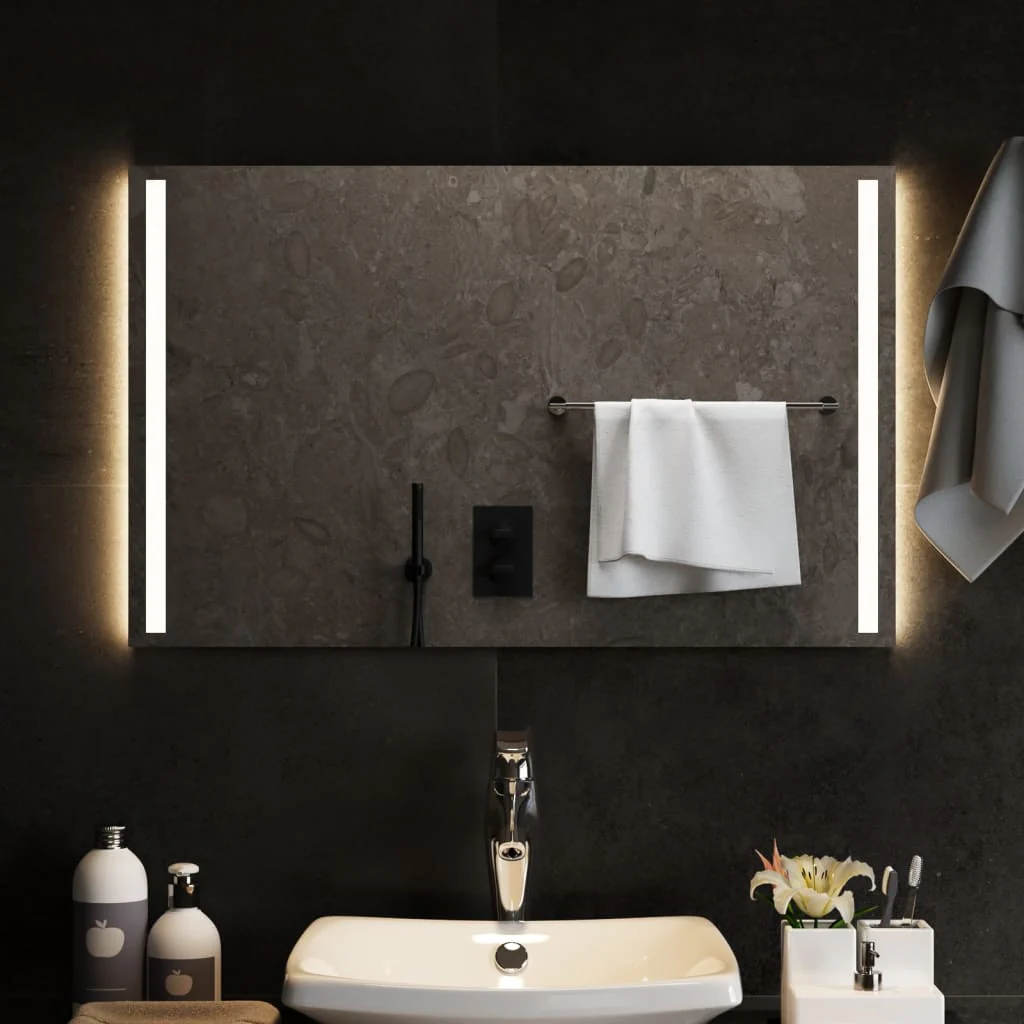 Berkfield LED Bathroom Mirror 80x50 cm