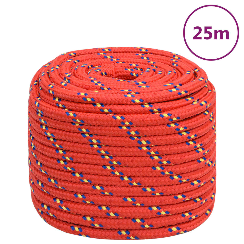 Berkfield Boat Rope Red 18 mm 25 m Polypropylene
