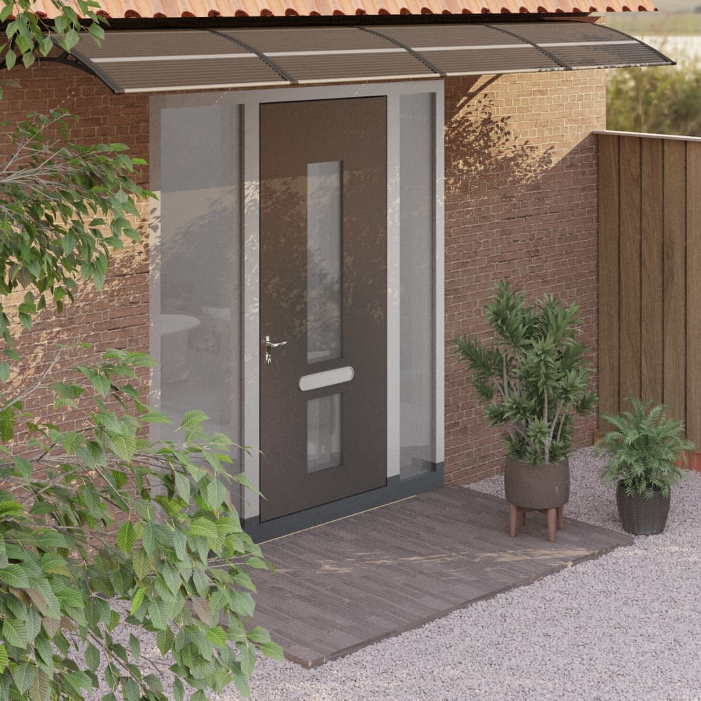 Berkfield Door Canopy Black 350x80 cm Polycarbonate