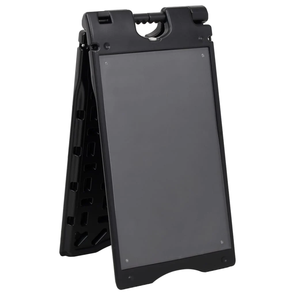 Berkfield A-Frame Sidewalk Board Black 45x7x84.5 cm HDPE