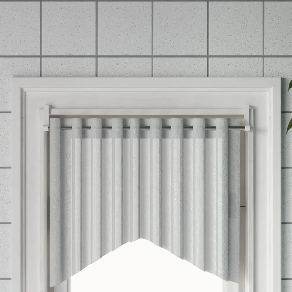 Berkfield Curtain Rails 2 pcs White and Silver 40-60 cm Aluminium