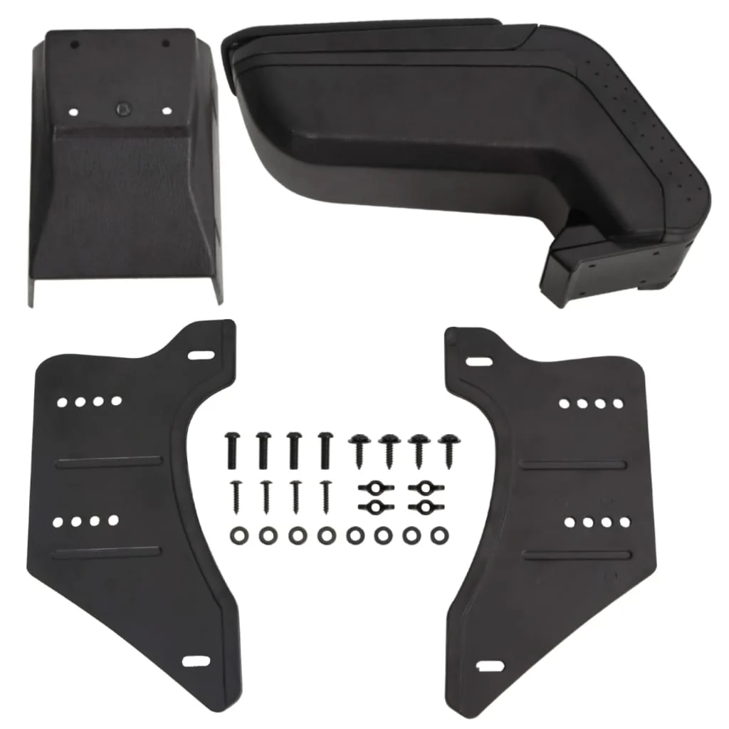 Berkfield Car Armrest Universal Black 14x30x(32-48.5) cm ABS