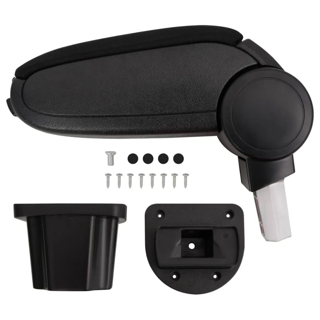 Berkfield Car Armrest Black 12x31x(29.5-47) cm ABS