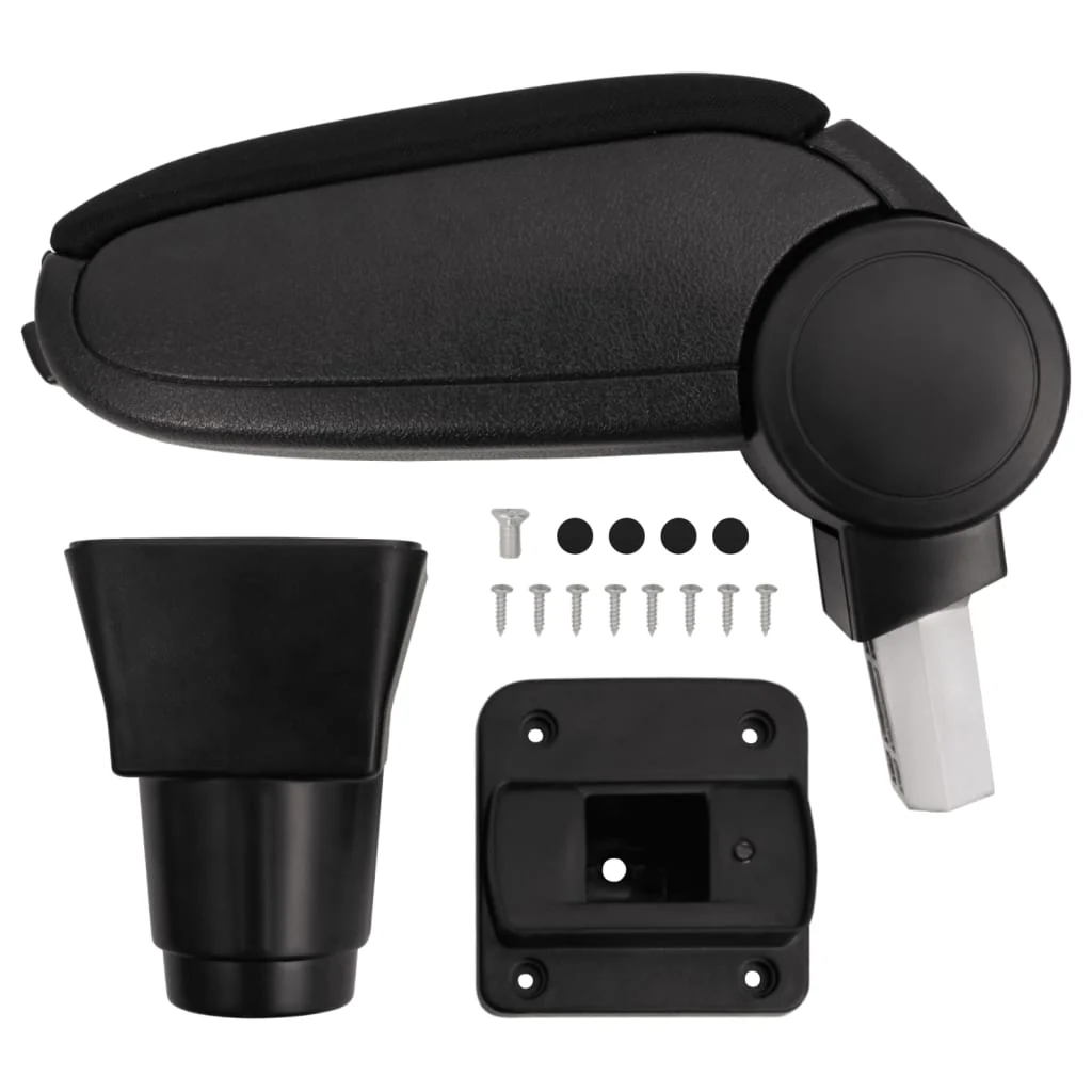 Berkfield Car Armrest Black 13x32.5x(24-51.5) cm ABS