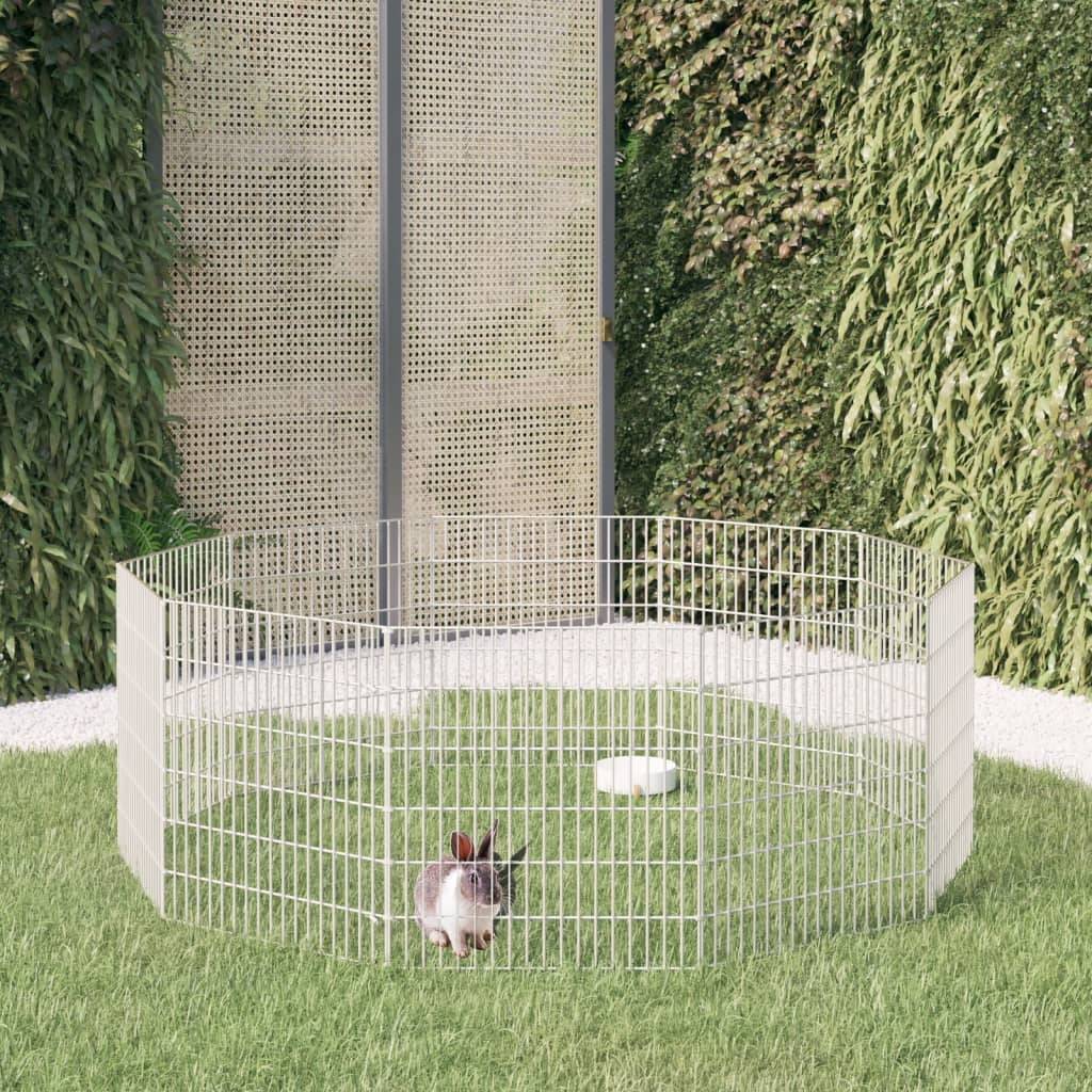 Berkfield 10-Panel Rabbit Cage 54x60 cm Galvanised Iron