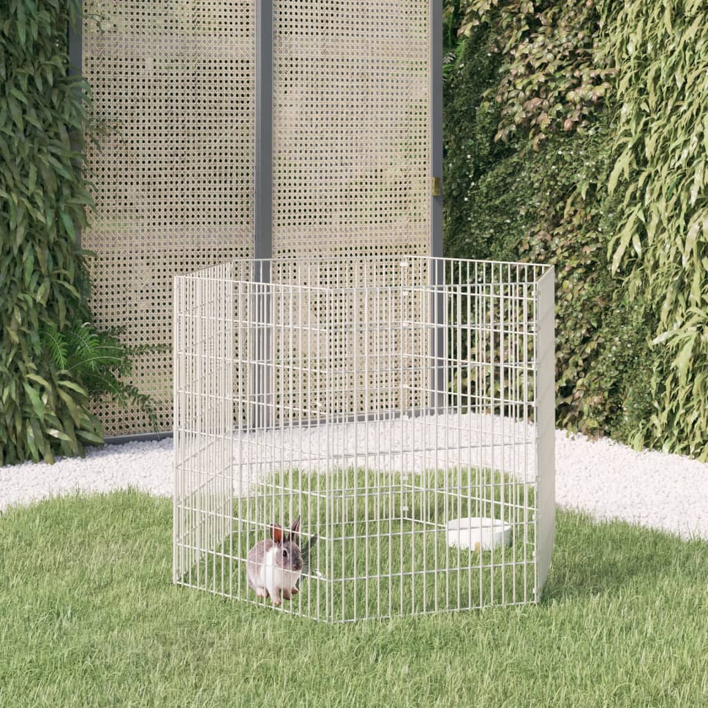 Berkfield 6-Panel Rabbit Cage 54x80 cm Galvanised Iron