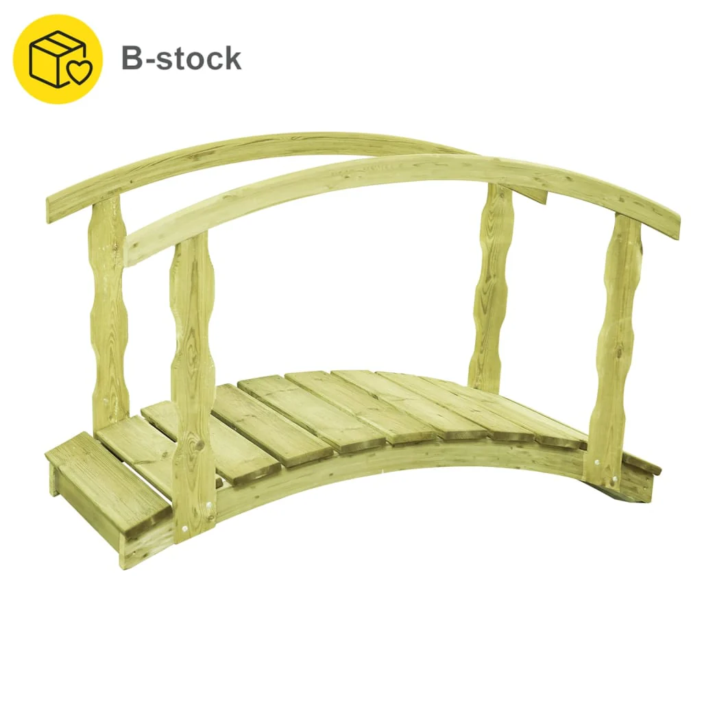 Berkfield B-Stock Garden Bridge 170x74x105 cm Impregnated Solid Wood Pine
