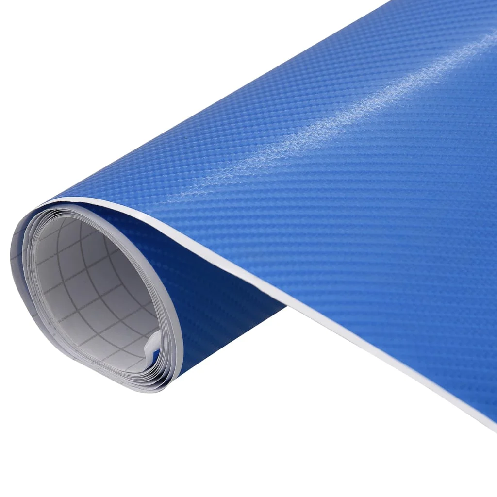 Berkfield Car Films 2 pcs 4D Blue 100x150 cm+50x150 cm