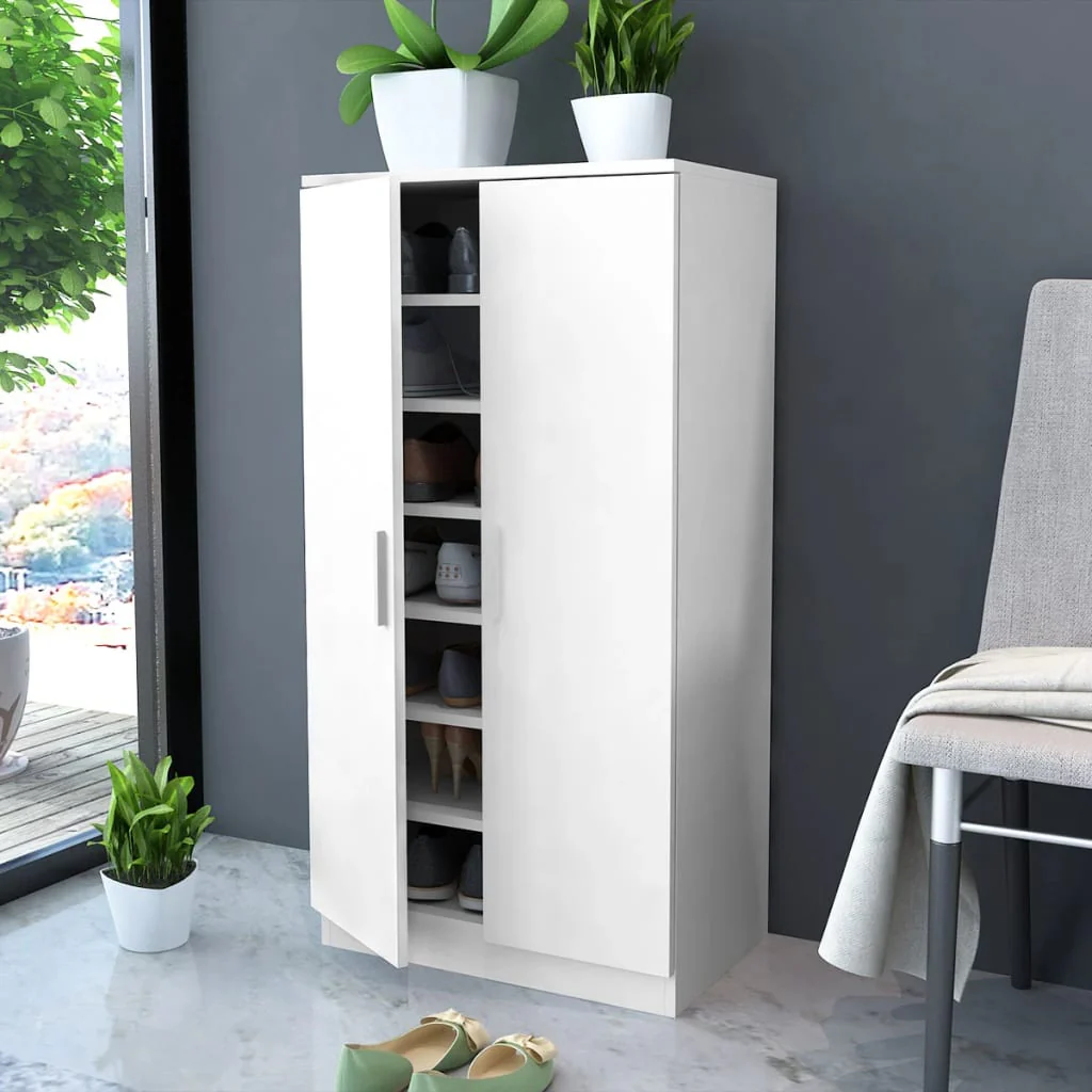 Berkfield Shoe Cabinet 7 Shelves White