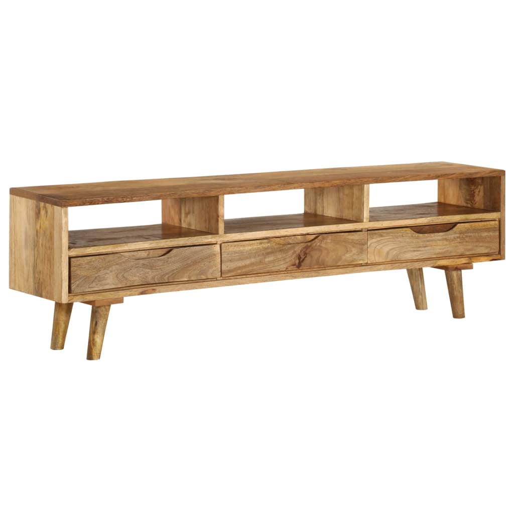Berkfield TV Cabinet Solid Mango Wood 140x30x41 cm