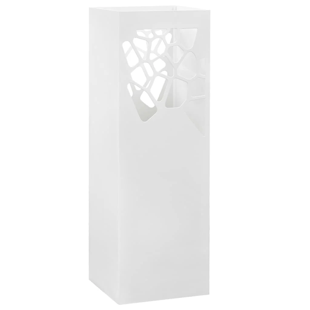 Berkfield Umbrella Stand Stones Steel White