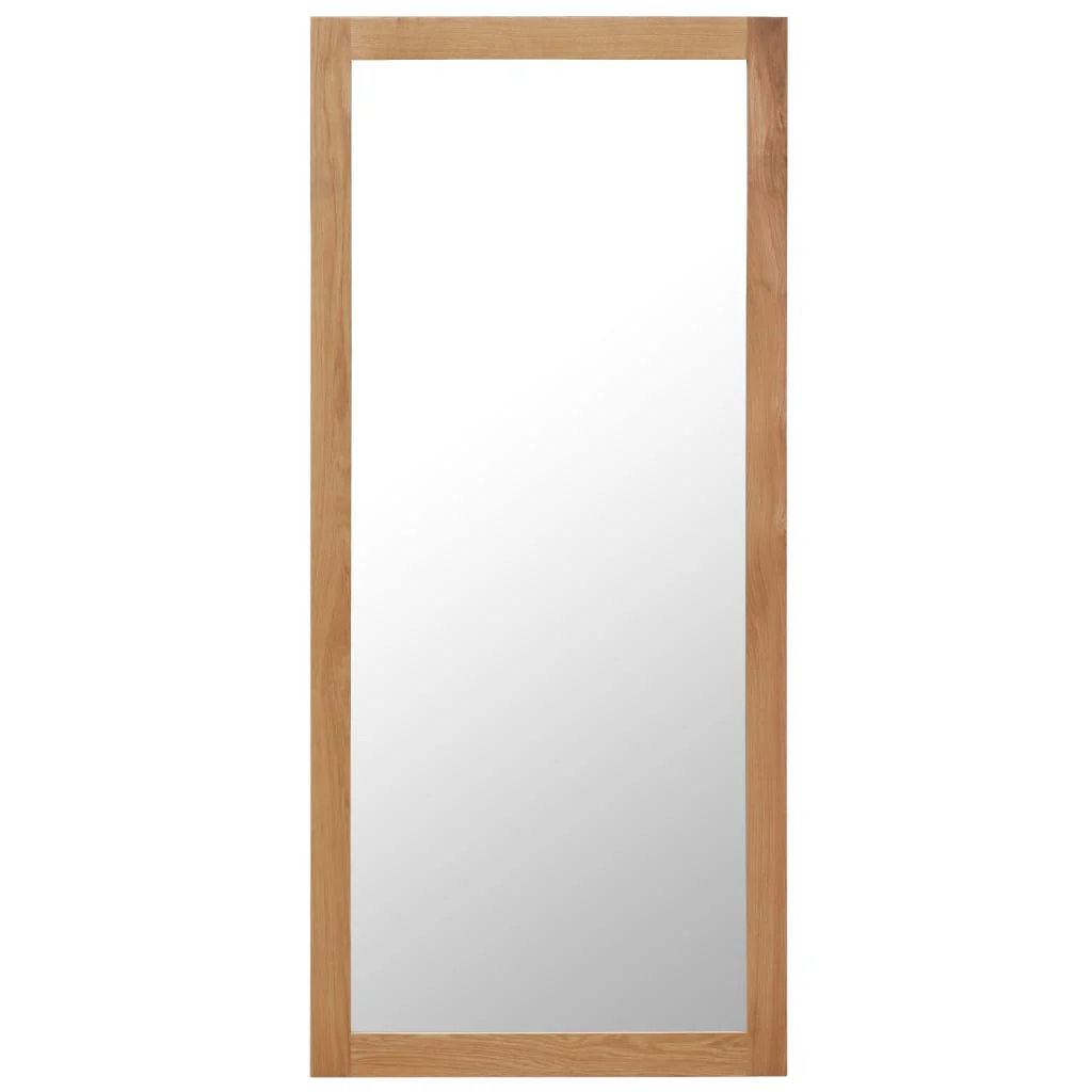 Berkfield Mirror 50x140 cm Solid Oak Wood