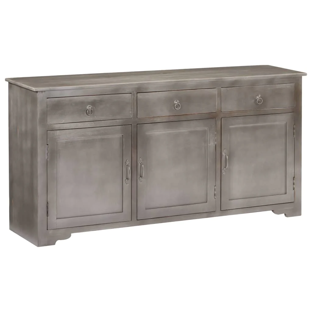 Berkfield Sideboard Grey 160x40x80 cm Solid Mango Wood