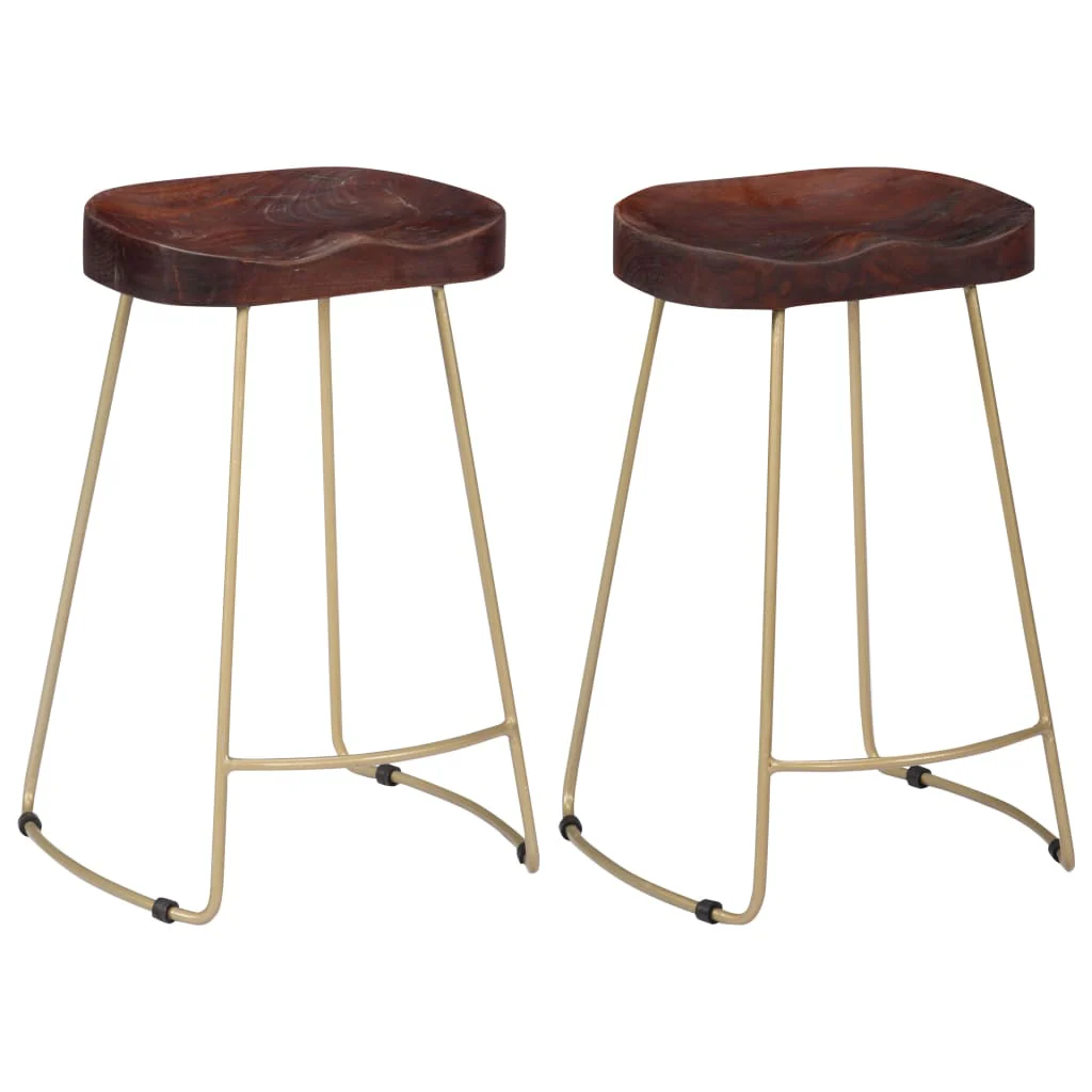 Berkfield Gavin Bar Stools 2 pcs Solid Mango Wood
