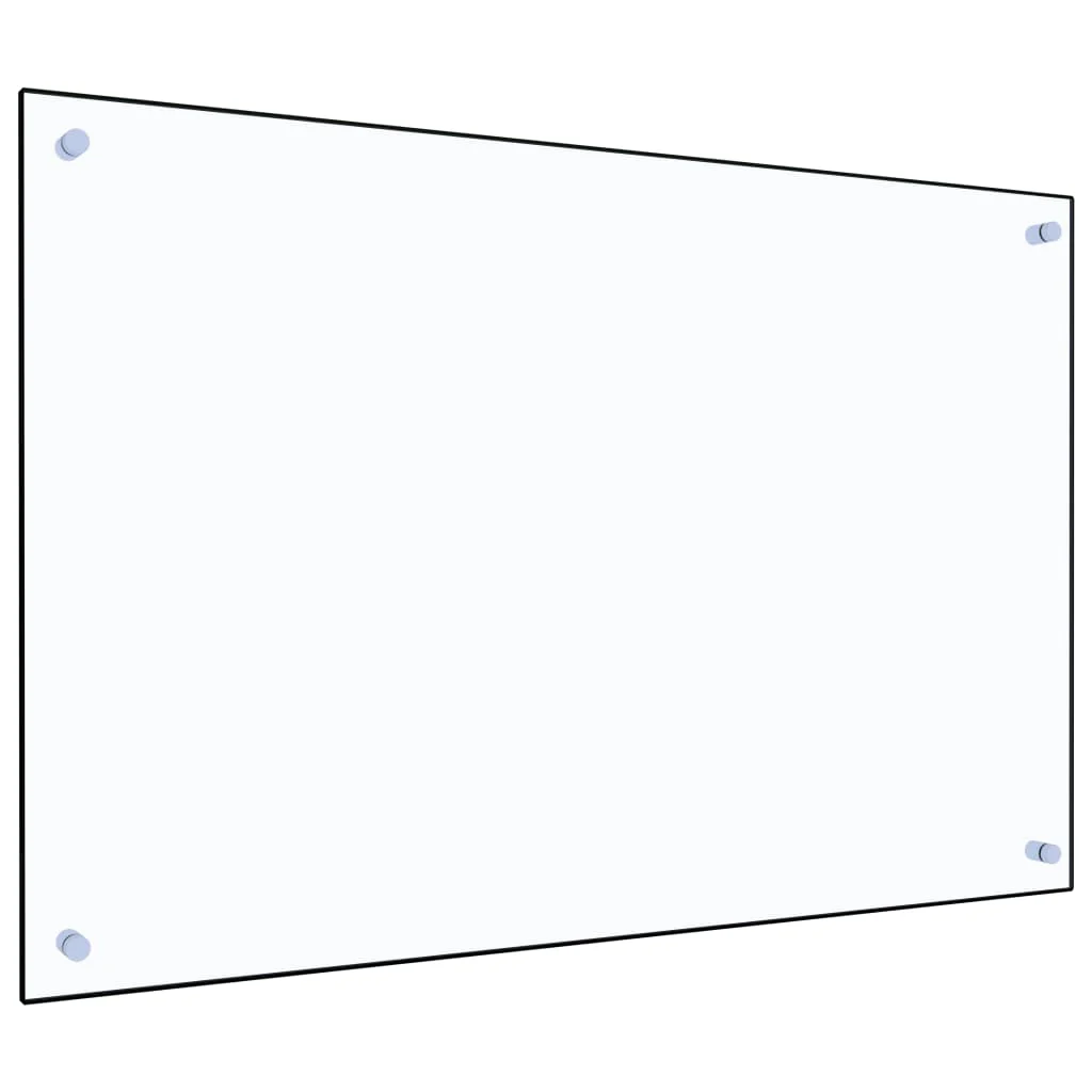 Berkfield Kitchen Backsplash Transparent 90x60 cm Tempered Glass
