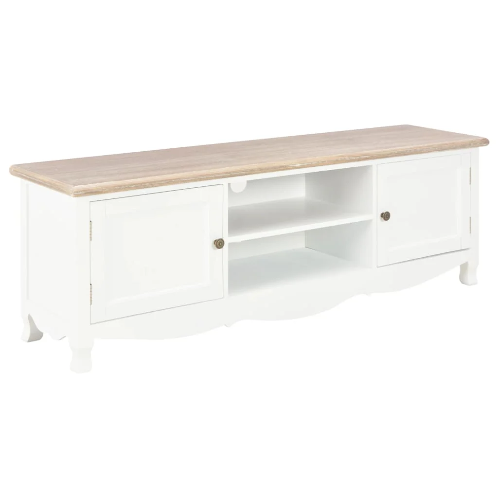 Berkfield TV Cabinet White 120x30x40 cm Wood