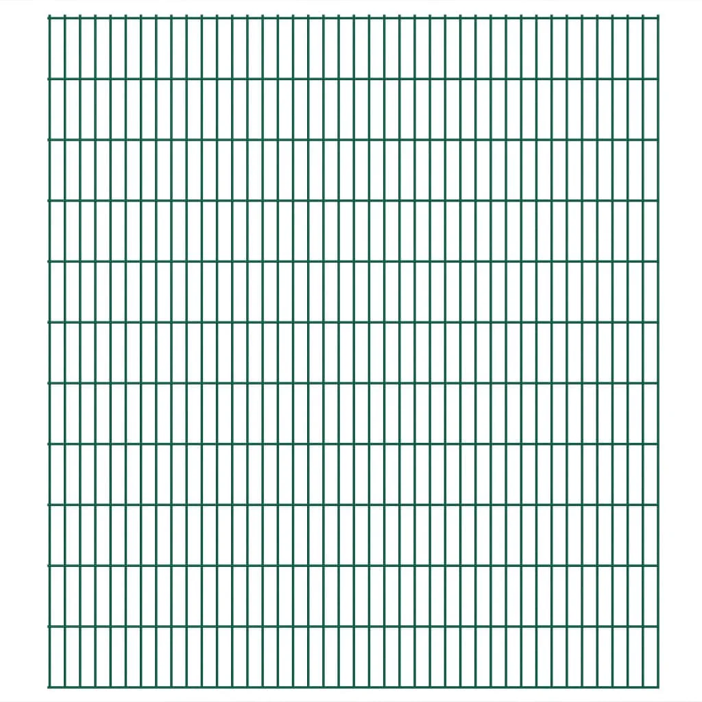 Berkfield 2D Garden Fence Panels 2.008x2.23 m 18 m (Total Length) Green
