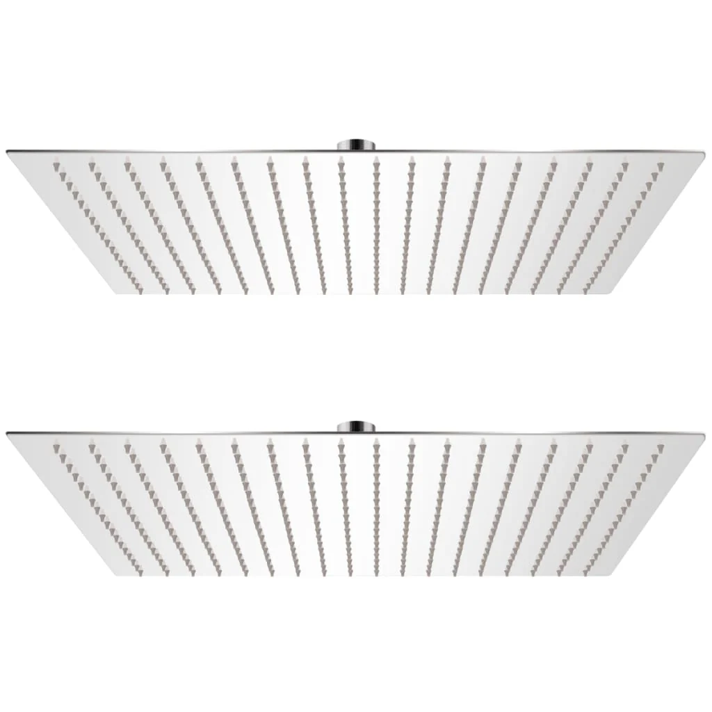 Berkfield Rain Shower Head 2 pcs Stainless Steel 50x50 cm
