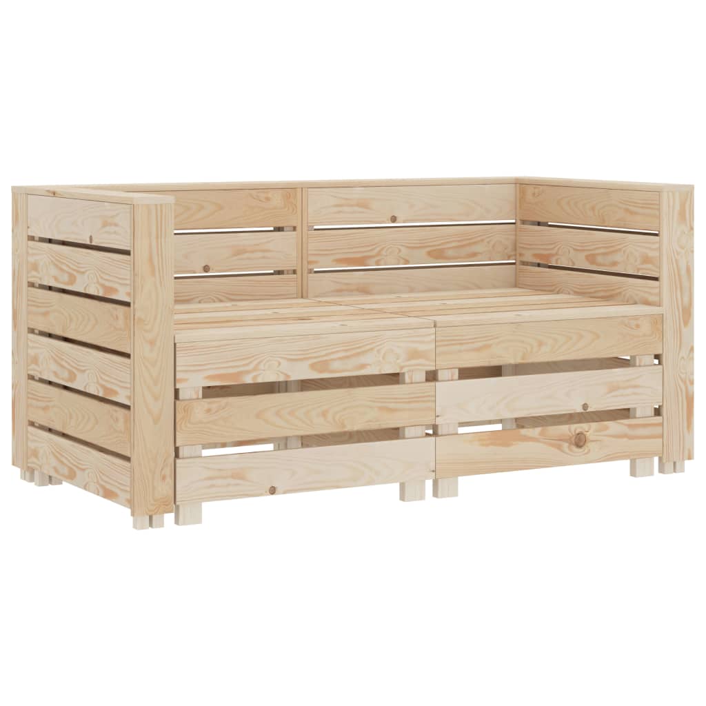 Berkfield Garden 2 Seater Pallet Sofa Wood