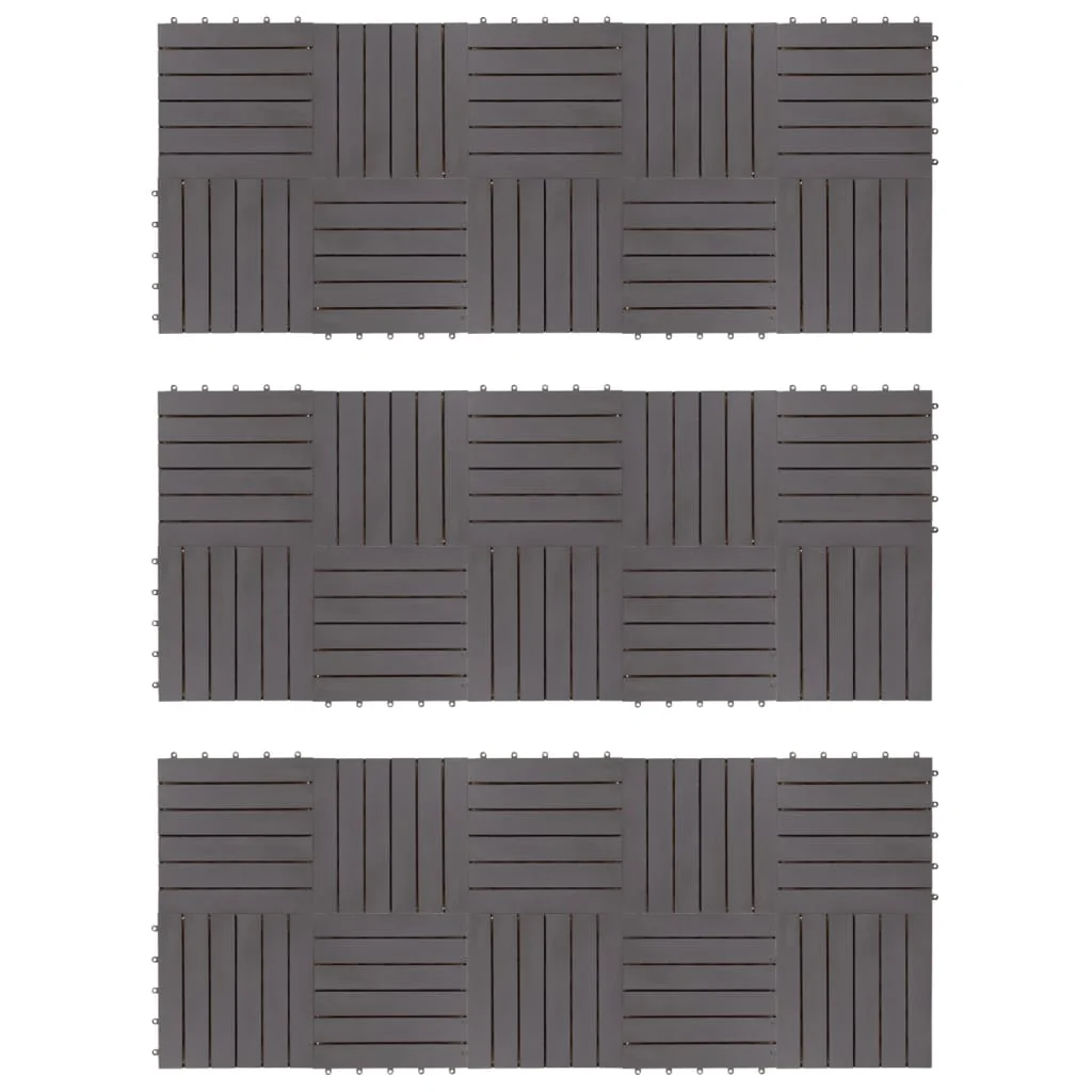 Berkfield Decking Tiles 30 pcs Grey Wash 30x30 cm Solid Acacia Wood