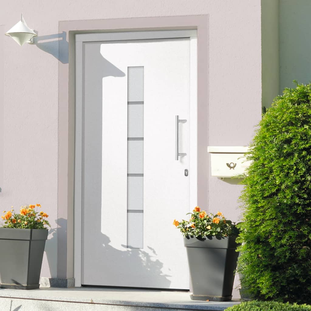 Berkfield Front Door Aluminium and PVC White 100x210 cm