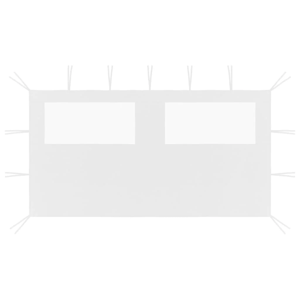 Berkfield Gazebo Sidewall with Windows 4x2 m White
