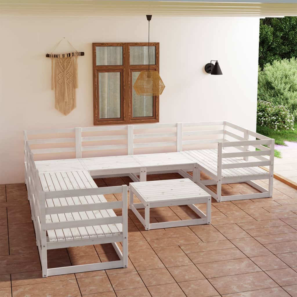 Berkfield 9 Piece Garden Lounge Set Solid Pinewood