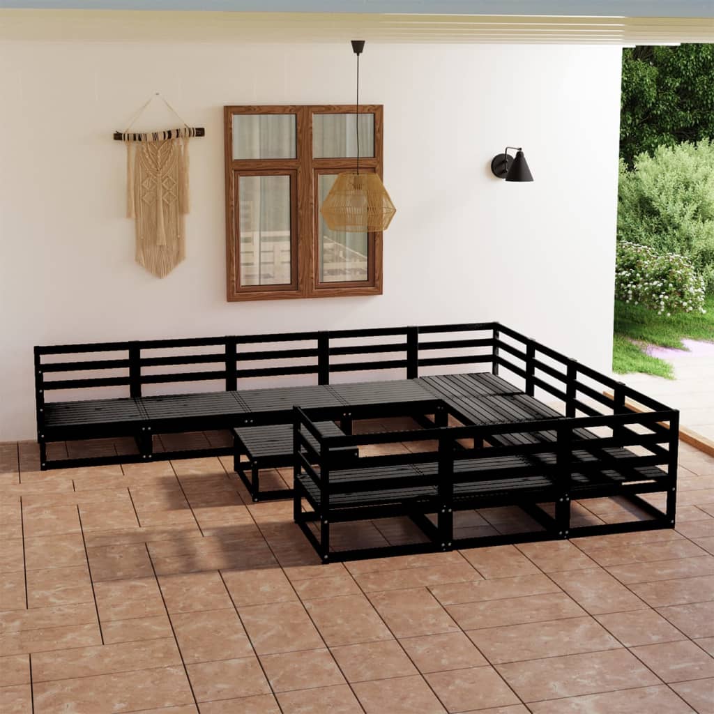 Berkfield 11 Piece Garden Lounge Set Solid Pinewood