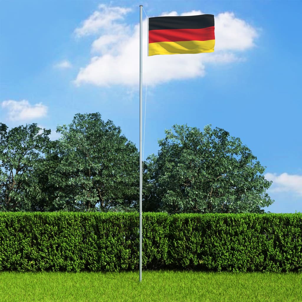 Berkfield Germany Flag and Pole Aluminium 4 m