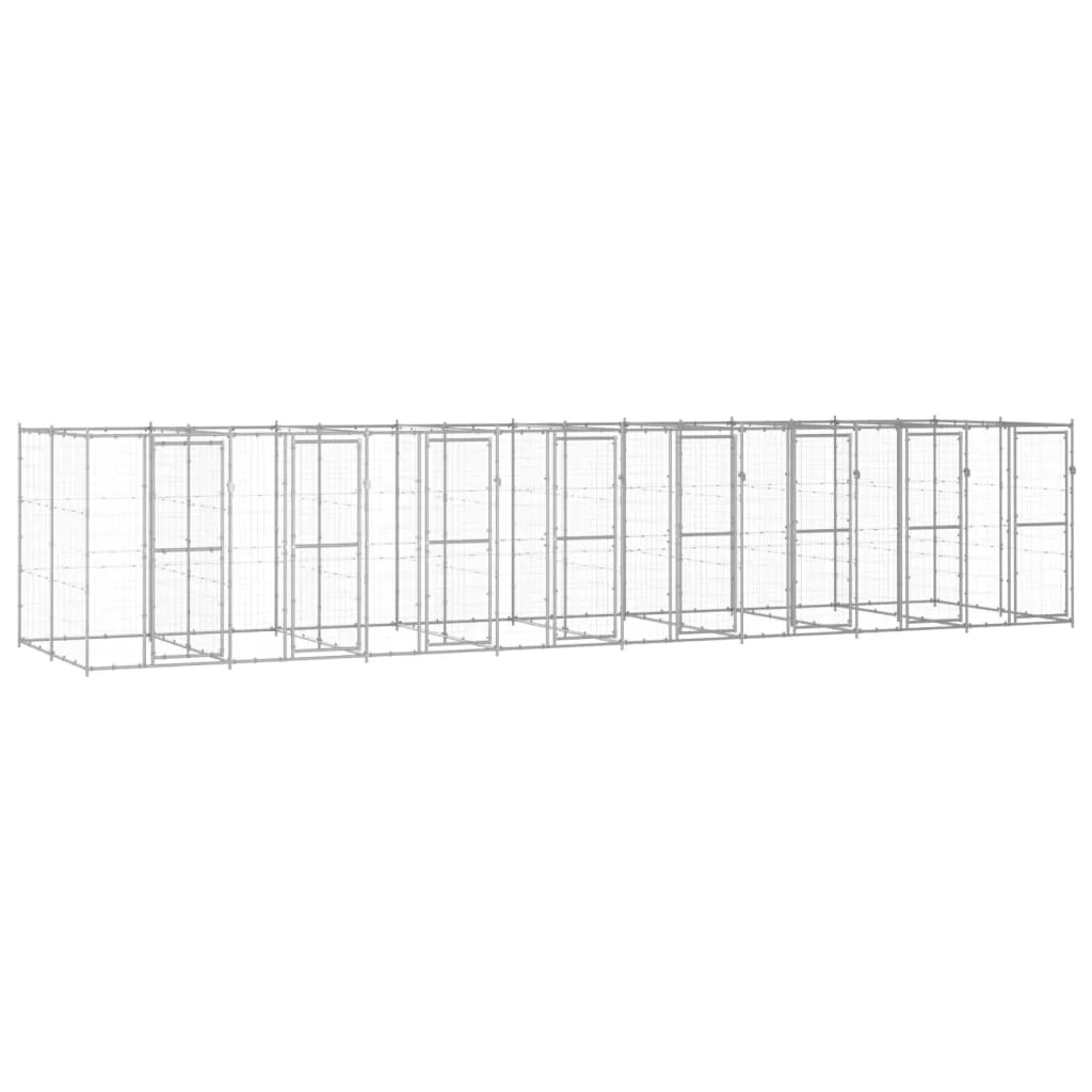 Berkfield Outdoor Dog Kennel Galvanised Steel 19.36 m�__