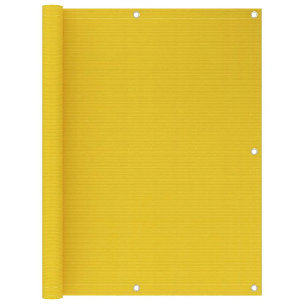 Berkfield Balcony Screen Yellow 120x500 cm HDPE