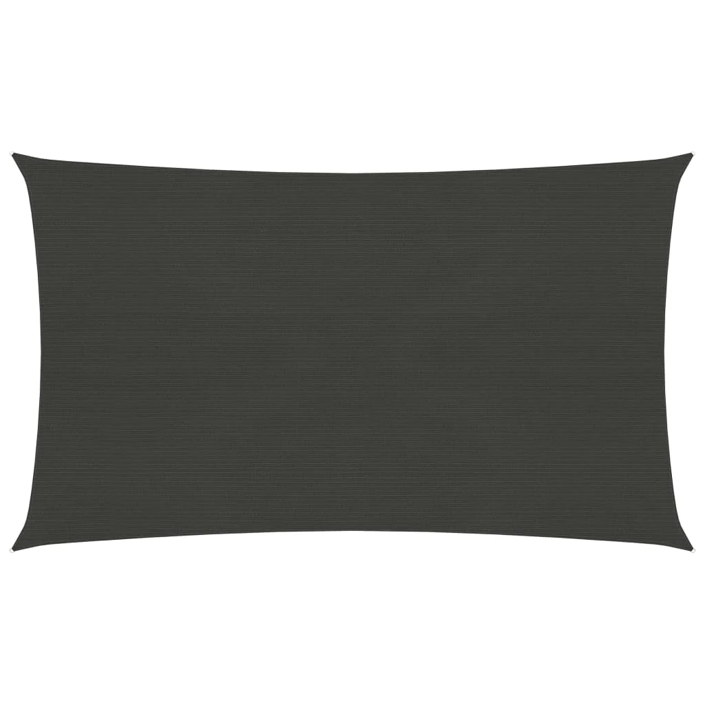 Berkfield Sunshade Sail 160 g/må_ Anthracite 3x6 m HDPE
