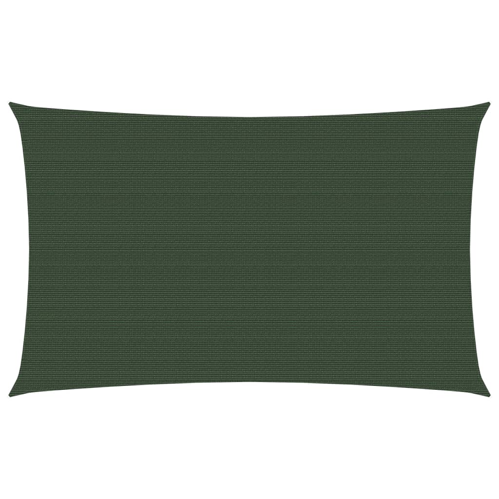 Berkfield Sunshade Sail 160 g/m�__ Dark Green 2x5 m HDPE