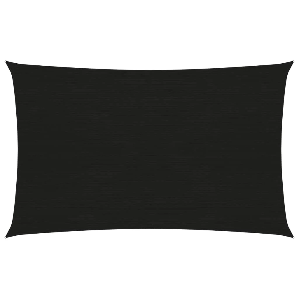 Berkfield Sunshade Sail 160 g/m�__ Black 2x4.5 m HDPE