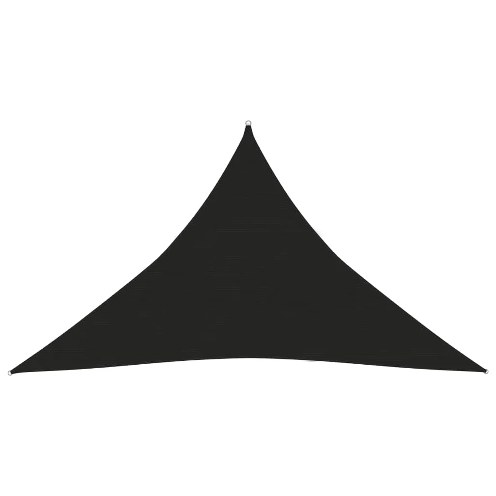 Berkfield Sunshade Sail 160 g/m�__ Black 3.5x3.5x4.9 m HDPE